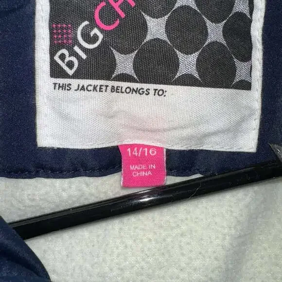 Big Chill Expedition Series Navy Blue Winter Parka Jacket Faux Fur Lined